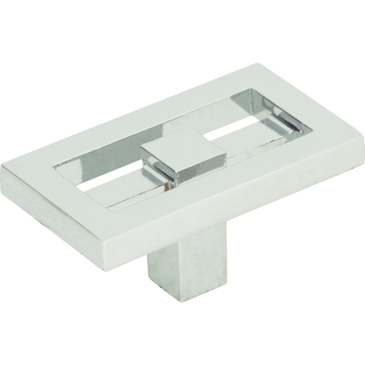 Atlas Homewares Nobu Rectangle Knob 1 3/4 Inch Polished Chrome