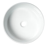 ALFI brand ABC908 Black & White 15" Round Above Mount Ceramic Sink