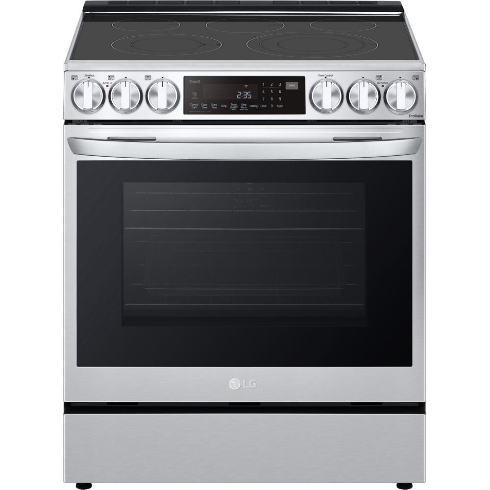 LG LSEL6335F 6.3 CF Electric Single Oven Slide-In Range, Instaview, Air Fry, ThingQ