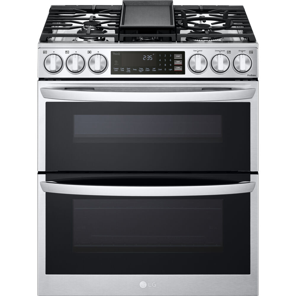 LG LTGL6937F 6.9 CF Smart Gas Double Slide-In, ProBake, Convection, InstaView,Air Fry