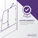 ANZZI SD-AZ11-01CH Herald Series 48 in. by 58 in. Frameless Hinged Tub Door in Chrome