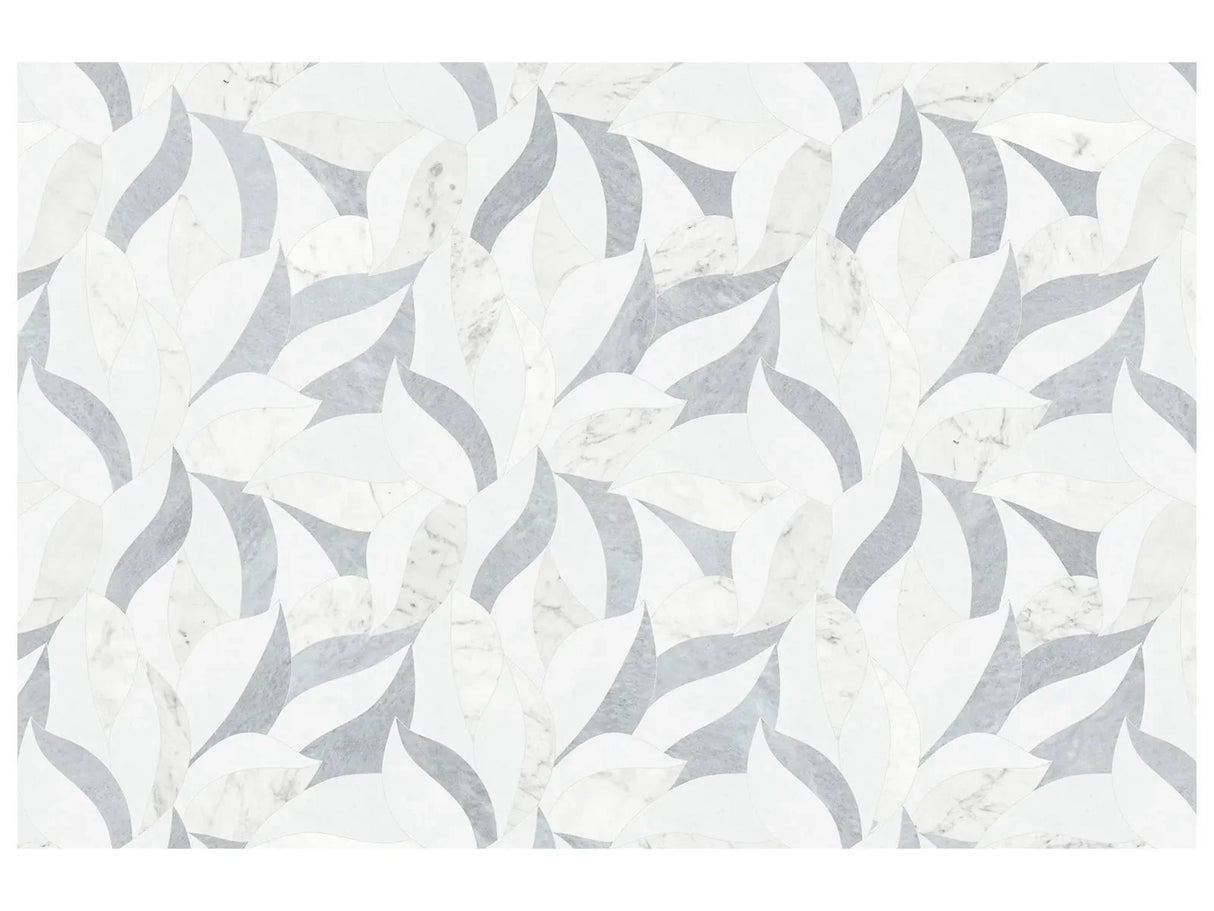Anatolia Tile Utopio Lush Dove Honed Natural Stone Waterjet Mosaic 5001-0417-0 Lush Dove - premium natural stone mosaic tile from Anatolia Tile, available at PoshHaus showroom in Keene, NH