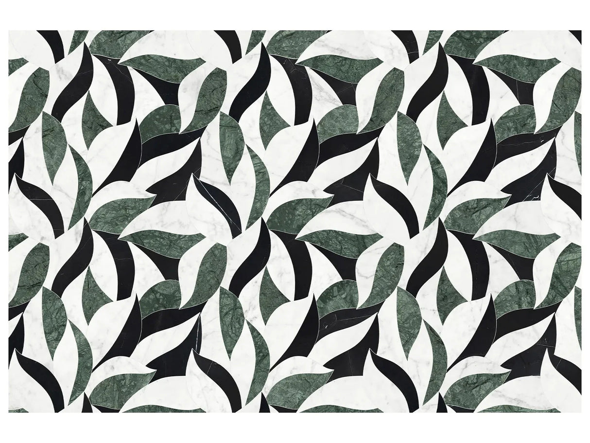 Anatolia Tile Utopio Lush Pine Polished Natural Stone Waterjet Mosaic 5001-0419-0 Lush Pine - premium natural stone mosaic tile from Anatolia Tile, available at PoshHaus showroom in Keene, NH