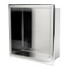 ALFI brand 12 x 12 Polished Stainless Steel Square Single Shelf Bath Shower Niche