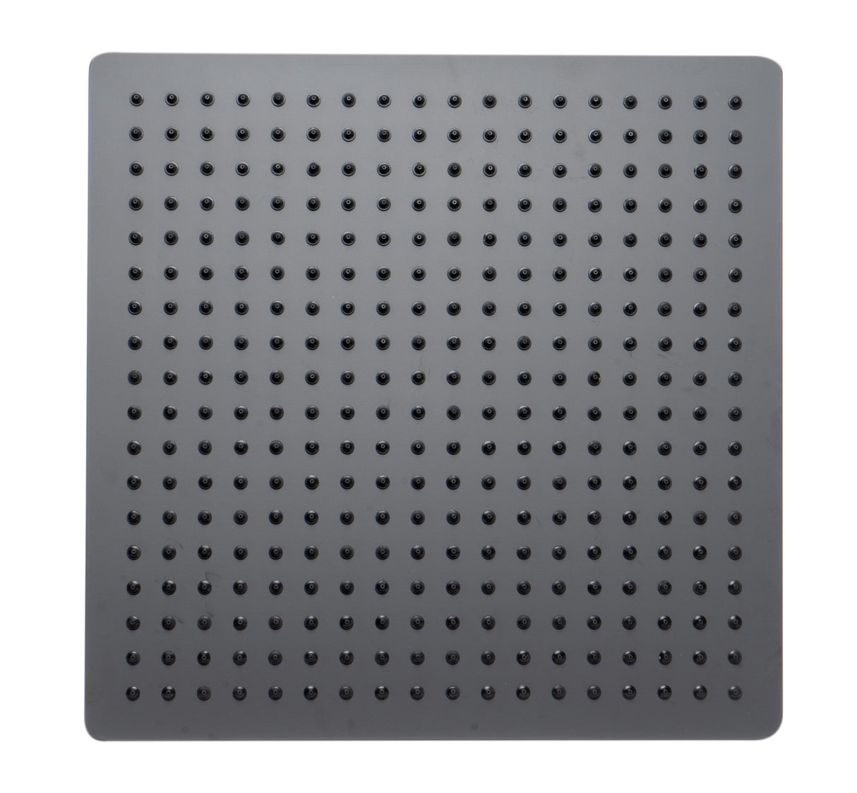 Matte Black Stainless Steel 16" Square Ultra-Thin Rain Shower Head