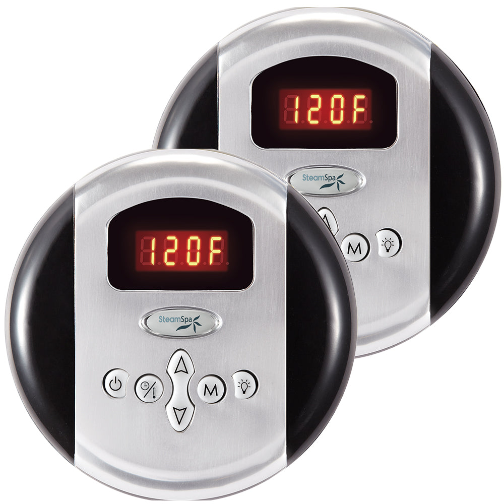 SteamSpa Programmable Dual Control Panels in Chrome G-SC-2-75-PC