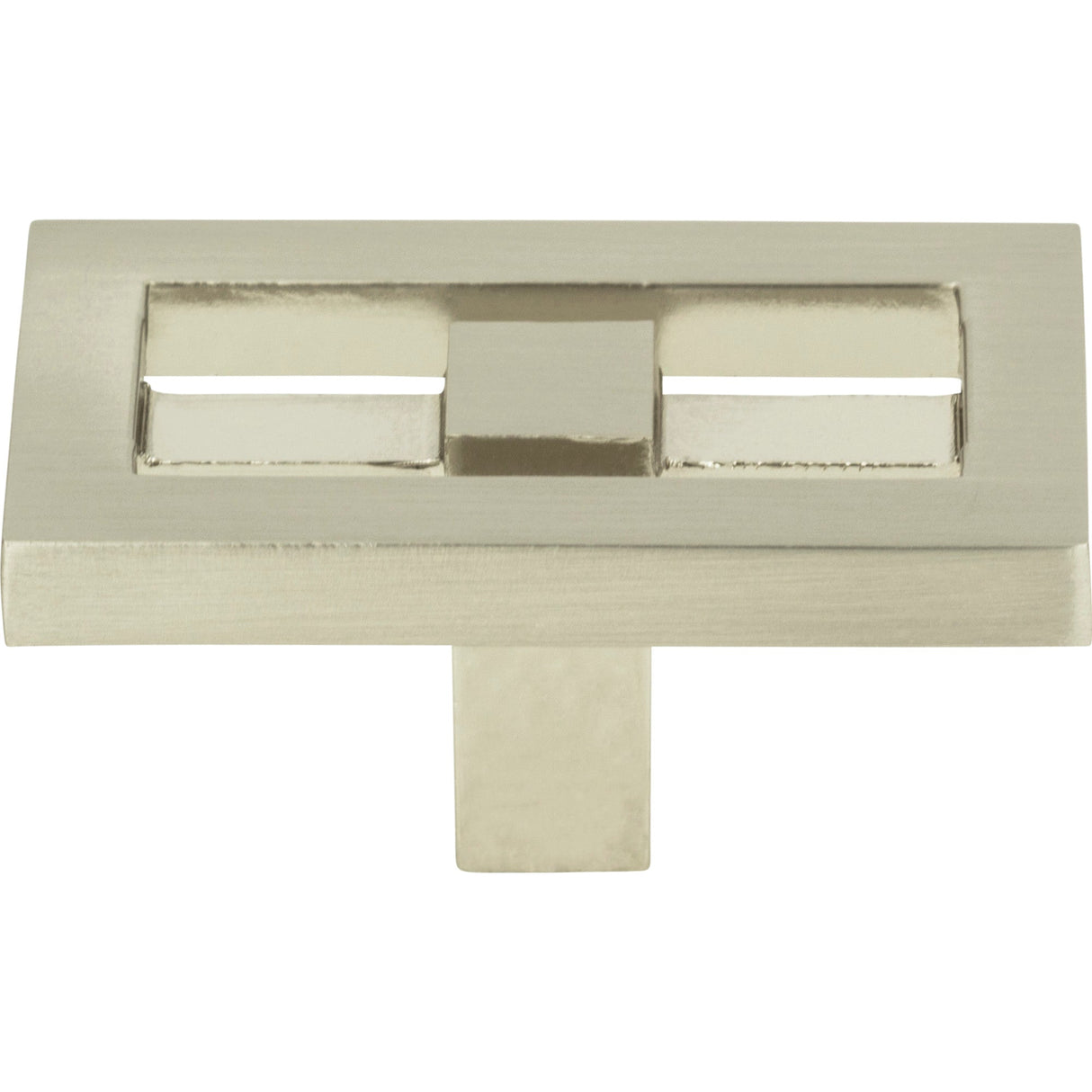 Atlas Homewares Nobu Rectangle Knob 1 3/4 Inch Brushed Nickel