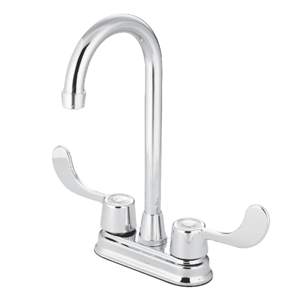 Kingston Brass KB491ADA Vista Two-Handle Bar Faucet, Polished Chrome