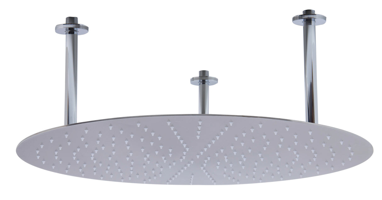 ALFI brand RAIN24R-BSS 24" Round Brushed Solid Stainless Steel Ultra Thin Rain Shower Head
