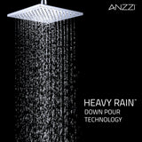 ANZZI SH-AZ041 Viace Series 1-Spray 12.55 in. Fixed Showerhead in Polished Chrome