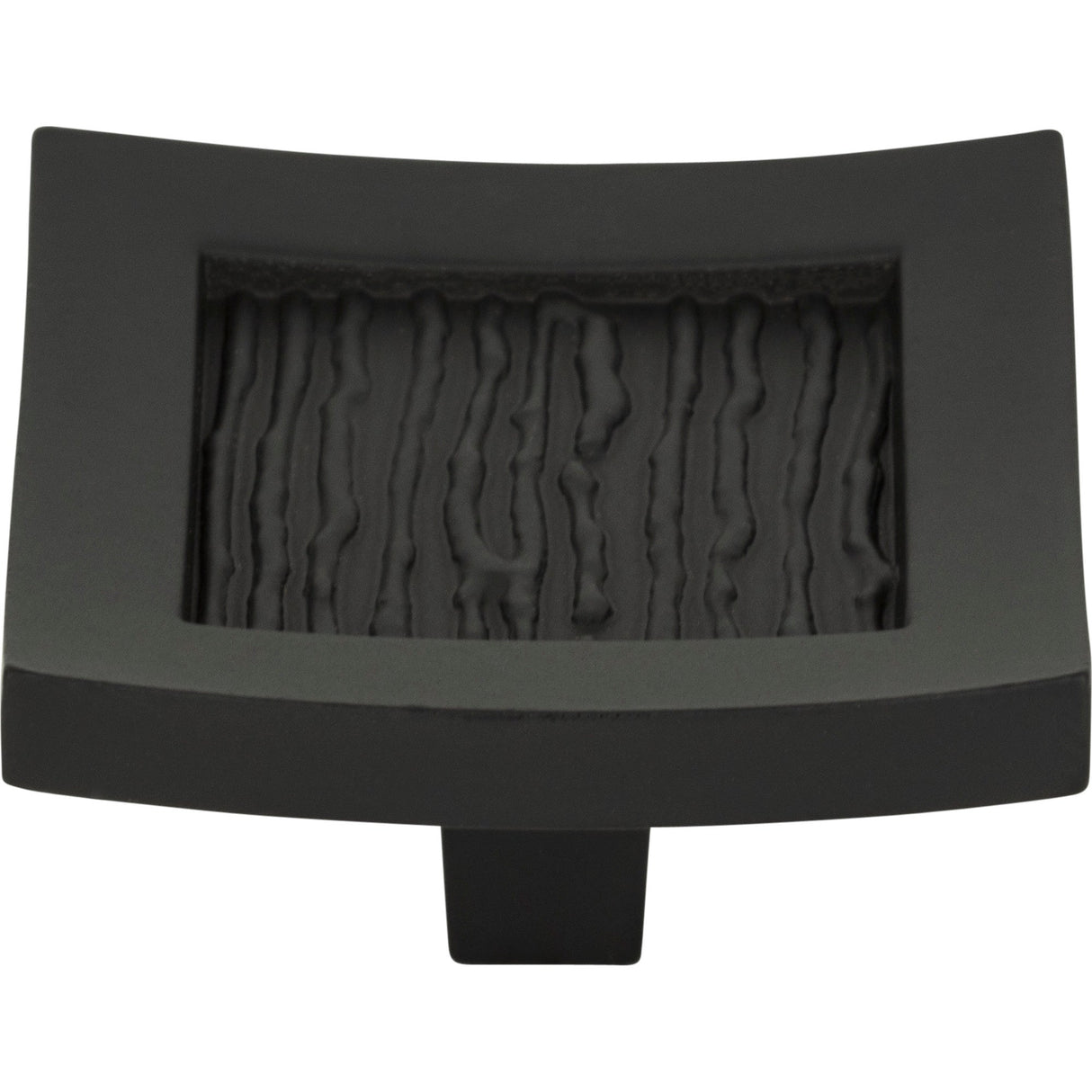 Atlas Homewares Primitive Square Knob 1 1/2 Inch Matte Black