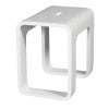 White Matte Solid Surface Resin Bathroom / Shower Stool