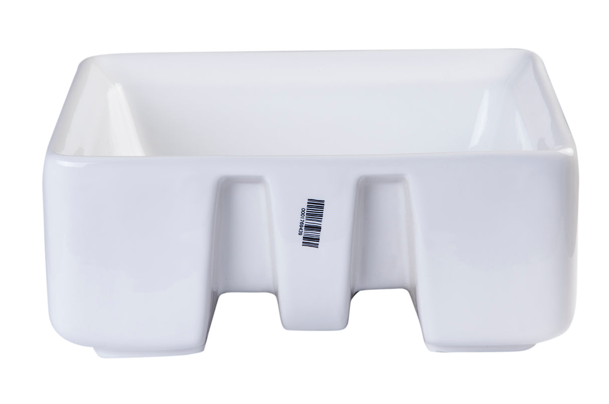 EAGO BA130 15" SQUARE CERAMIC ABOVE MOUNT BATHROOM BASIN VESSEL SINK