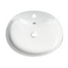 ALFI brand ABC910 White 22" Oval Above Mount Ceramic Sink with Faucet Hole