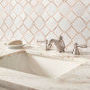 Marbella lynx 12X12 polished marble mesh mounted mosaic tile SMOT-MARBLYNX-POL10MM product shot multiple tiles angle view