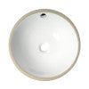 ALFI brand ABC601 White 17" Round Undermount Ceramic Sink