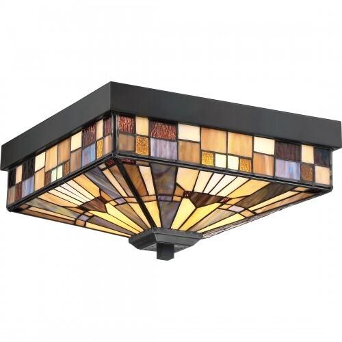 Quoizel TFIK1614VA Inglenook Flush mount tiffany 14" Flush Mount