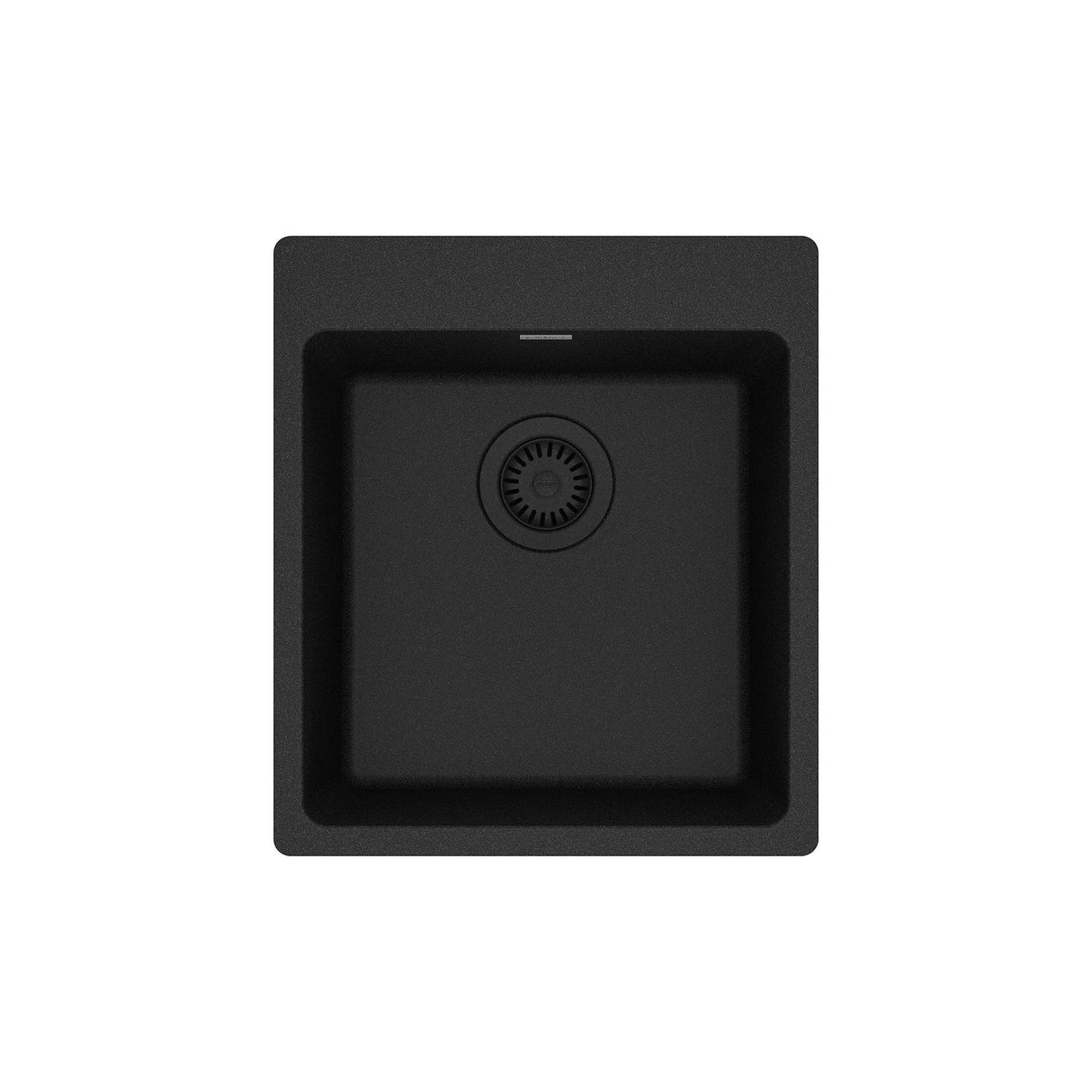 FRANKE MAG61015-ONY Maris Dual Mount 17.31-in x 19.69-in Granite Single Bowl Bar / Prep Sink in Onyx In Onyx