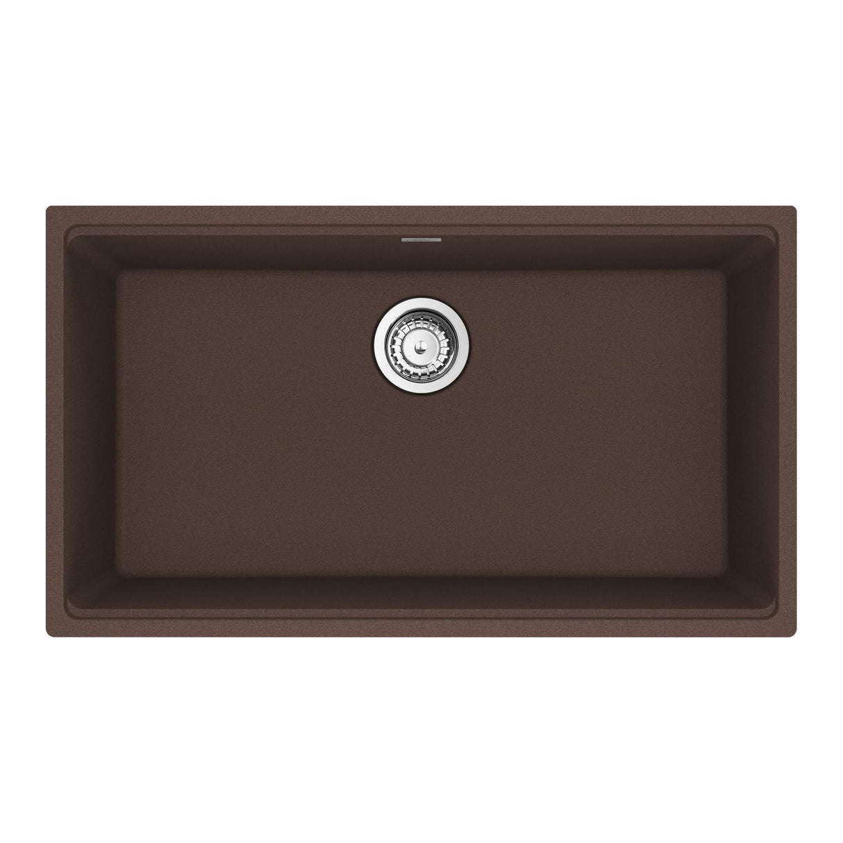 FRANKE MAG11029-MOC-S Maris Undermount 31-in x 17.81-in Granite Single Bowl Kitchen Sink in Mocha In Mocha