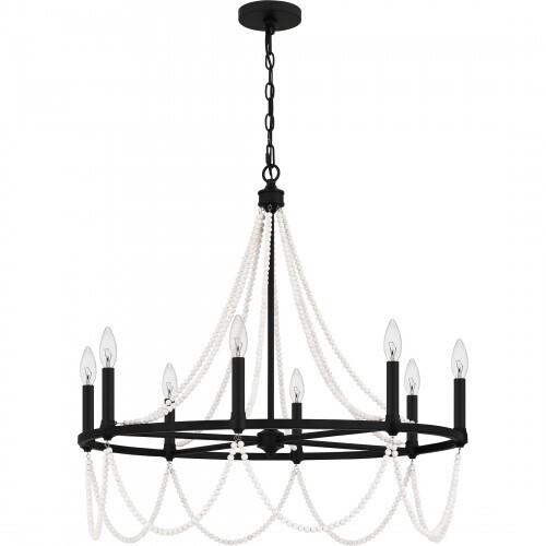 Quoizel BGA5030MBK Brigitta Chandelier 8 lights matte black Chandelier