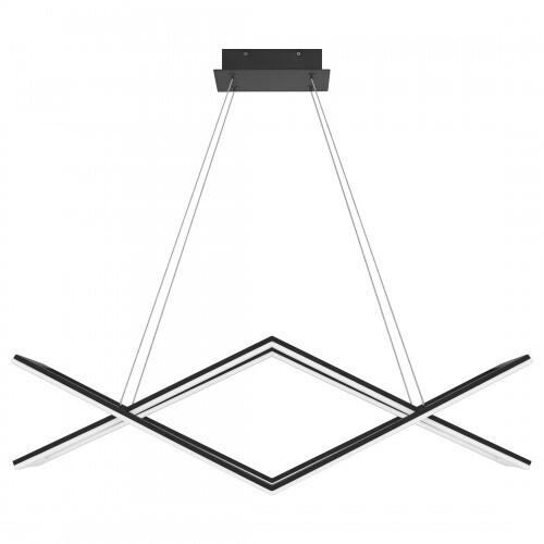 Quoizel PCNEW136MBK Newman Linear chandelier led matte black Island Light
