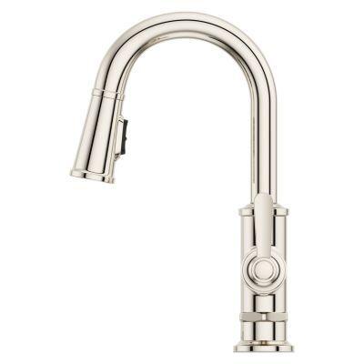 Pfister Polished Nickel 1-handle Pull-down Bar/prep Kitchen Faucet GT572-TDD