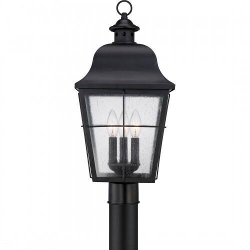 Quoizel MHE9010K Millhouse Outdoor post mystic blck Outdoor Lantern