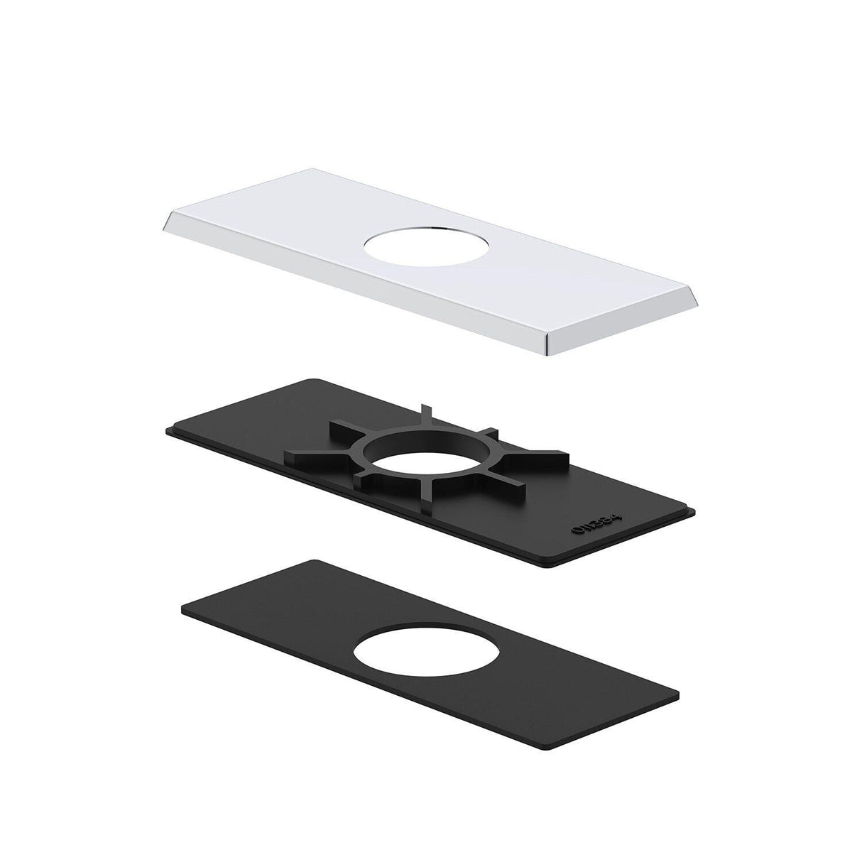 Gerber DA607568 Chrome Square Cover Plate Assembly for 4" Centerset Lavatory Faucet