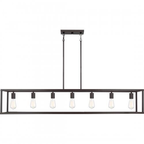 Quoizel NHR752WT New Harbor Island 7 light western bronze Island Light