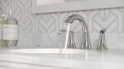 Pfister Polished Chrome Weller Widespread Bath Faucet LG49-WR0C