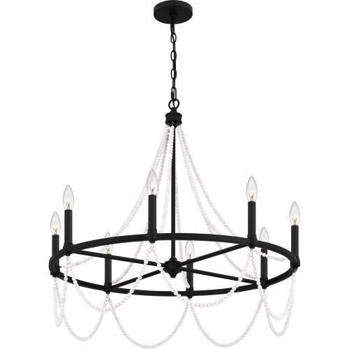 Quoizel BGA5030MBK Brigitta Chandelier 8 lights matte black Chandelier