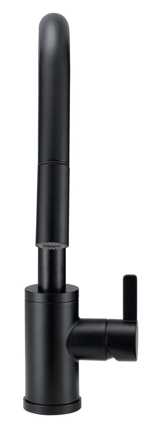 Gerber D457230BS Satin Black Amalfi Single Handle Pull-down Kitchen Faucet