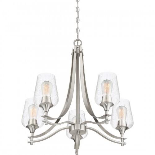 Quoizel TWE5005BN Towne 5 light chandelier brushed nickel Chandelier