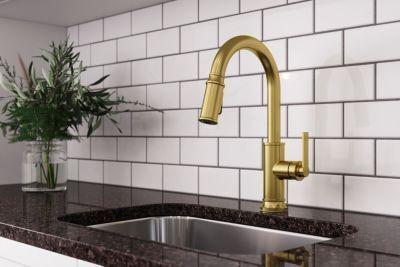 Pfister Brushed Gold 1-handle Pull-down Kitchen Faucet GT529-COLBG