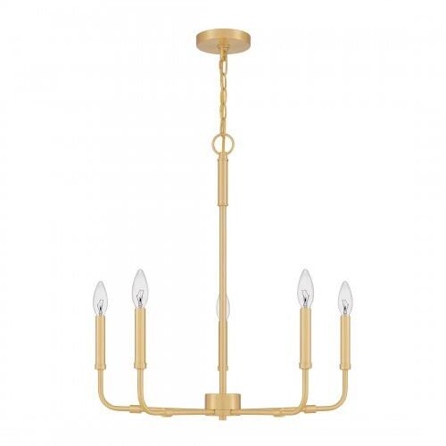 Quoizel ABR5024AB Abner Chandelier 5 light aged brass Chandelier