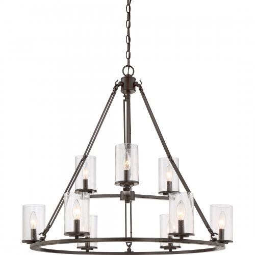 Quoizel BCN5009WT Buchanan Chandelier 9 light western bronze Chandelier