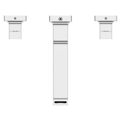 Polished Chrome 2-handle 8" Widespread Wall Mount Bathroom Faucet W... LG49-VRV3C