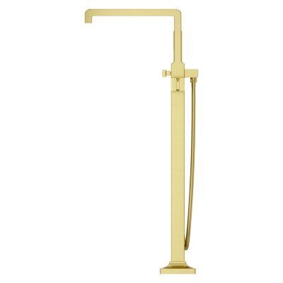 Pfister Brushed Gold Free-standing Tub Filler Without Handles