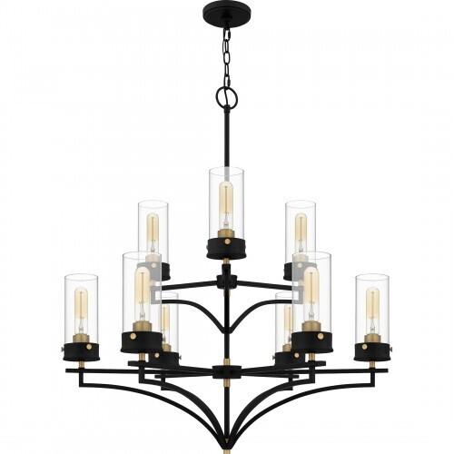 Quoizel HLS5031MBK Hillside Chandelier 9 lights matte black Chandelier