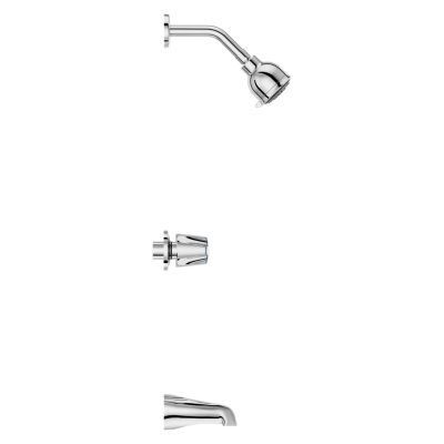 Polished Chrome Pfister 3-handle Tub & Shower Faucet With Metal KNO... LG01-3110