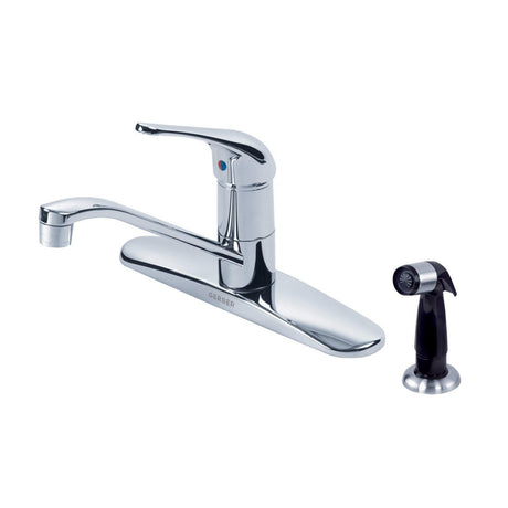 Gerber G0040212 Chrome Maxwell Single Handle Kitchen Faucet W/ Spray 1.75GPM AER...