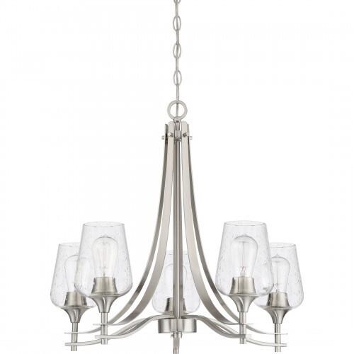 Quoizel TWE5005BN Towne 5 light chandelier brushed nickel Chandelier