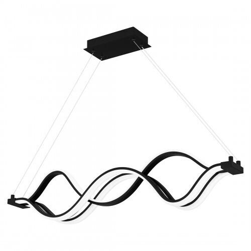 Quoizel PCBLR138MBK Bleecker Linear chandelier led light matte black Island Light