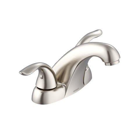 Gerber G0043010BN Brushed Nickel Viper Two Handle Centerset Lavatory Faucet W/ 50/50 ...