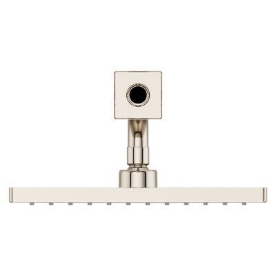 Pfister Polished Nickel 10 In. Square Showerhead, Arm and Flange