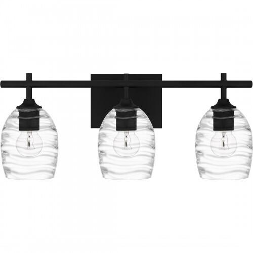 Quoizel LCY8622MBK Lucy Bath 3 lights matte black. Bath Light
