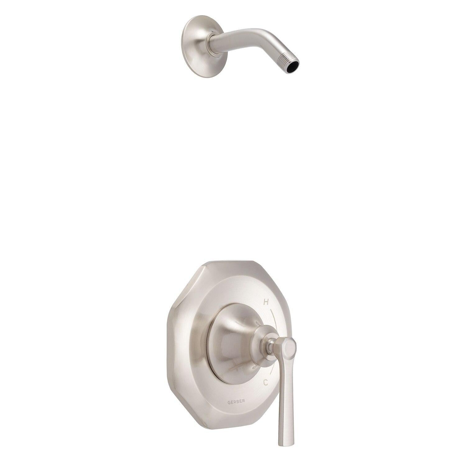 Gerber D500528LSBNTC Brushed Nickel Draper Shower-only Trim Kit, Without Showerhead