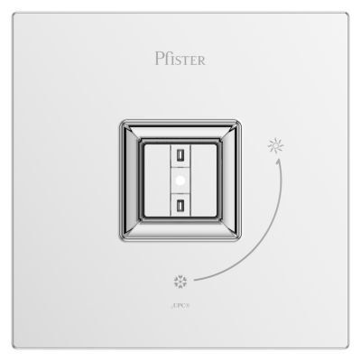 Pfister Polished Chrome Shower Valve Only Trim Without Handles R89-1VRVC
