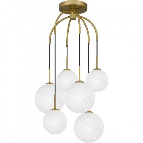 Quoizel QSF6198AB Quoizel Semi-Flush Mount Pendant 6 lights aged brass Pendant