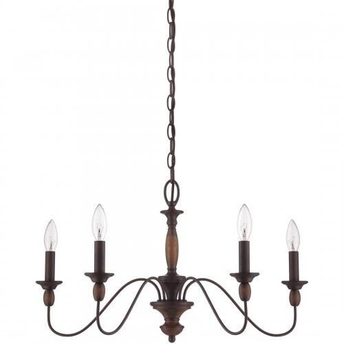 Quoizel HK5005TC Holbrook Chandelier tuscan brown 5lts Chandelier
